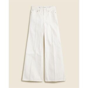 NWT‎ J. Crew Women's High-Rise Superwide-Leg Jeans White Size 24 Preppy